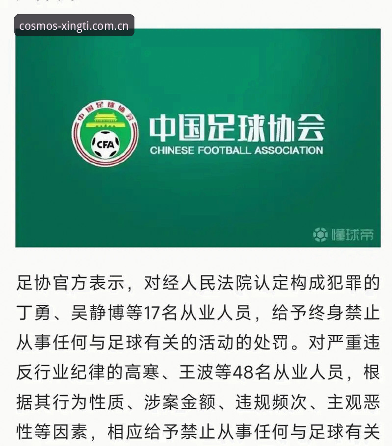 星体体育赛事功能详解 足协第三批禁足名单详解:65人受罚,终身禁赛17人